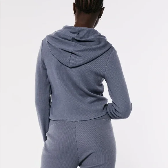 2 NWT Hollister waffle zip hoodies - Picture 6 of 8